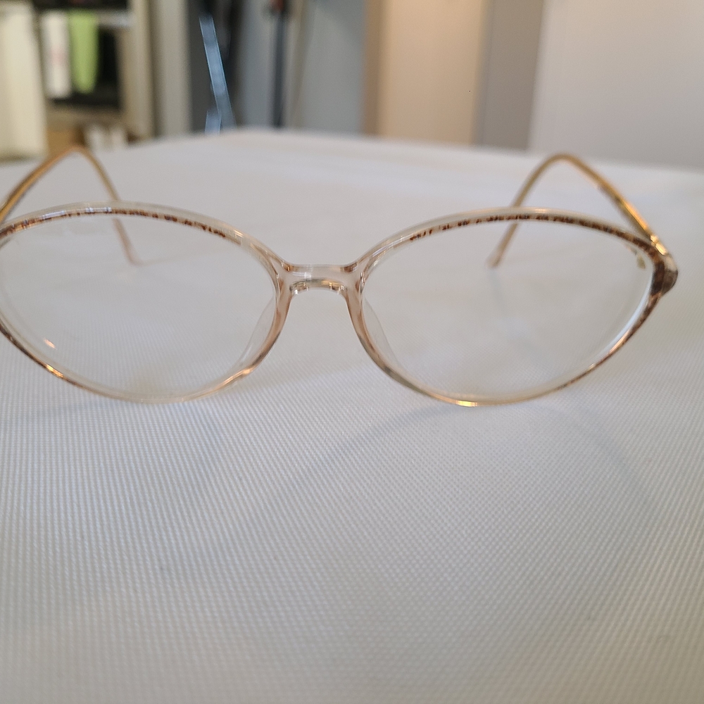 Sillhouette Women's Oval Eyeglasses in Pale Pink Crystal